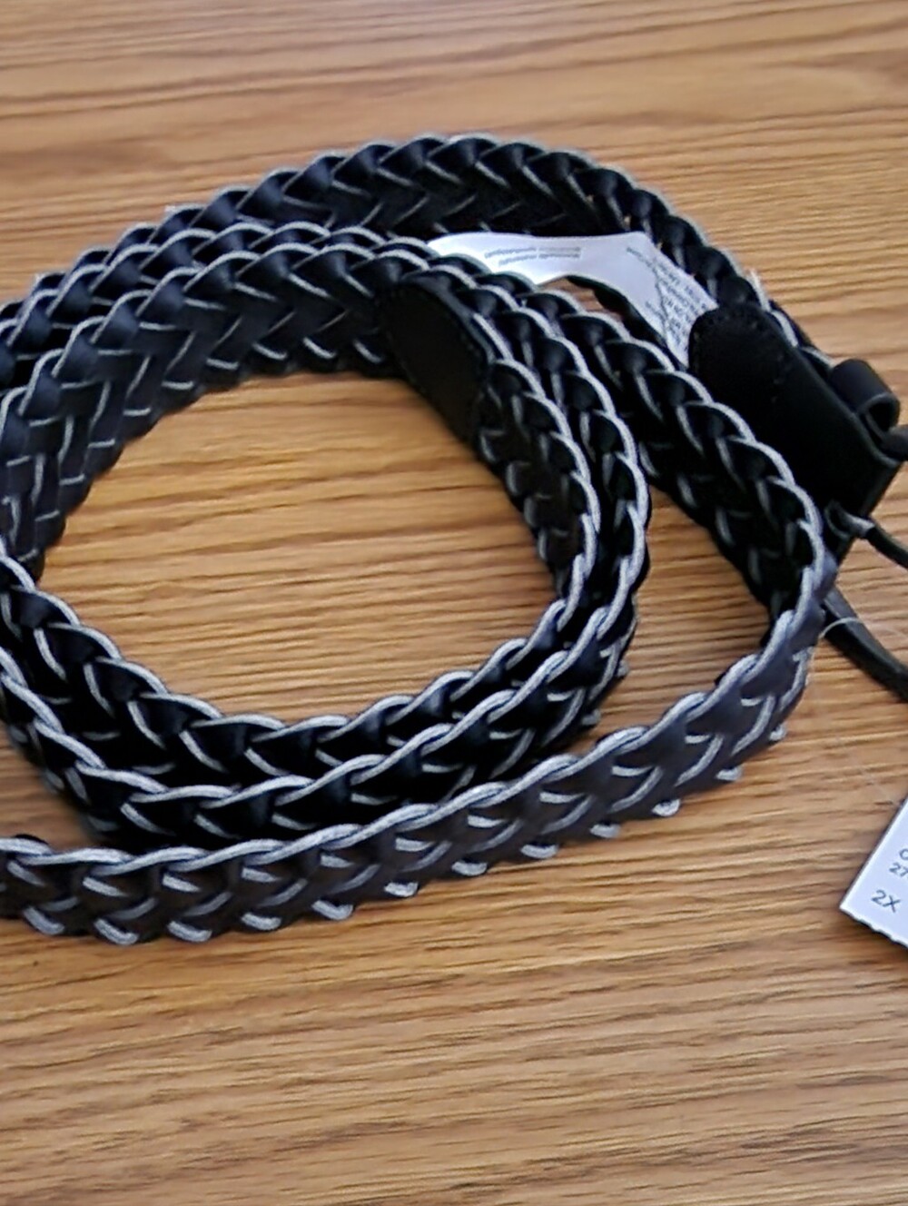Maurices Braided Black and Silver Women's Belt